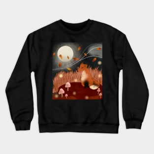 Full Moon Fox Crewneck Sweatshirt